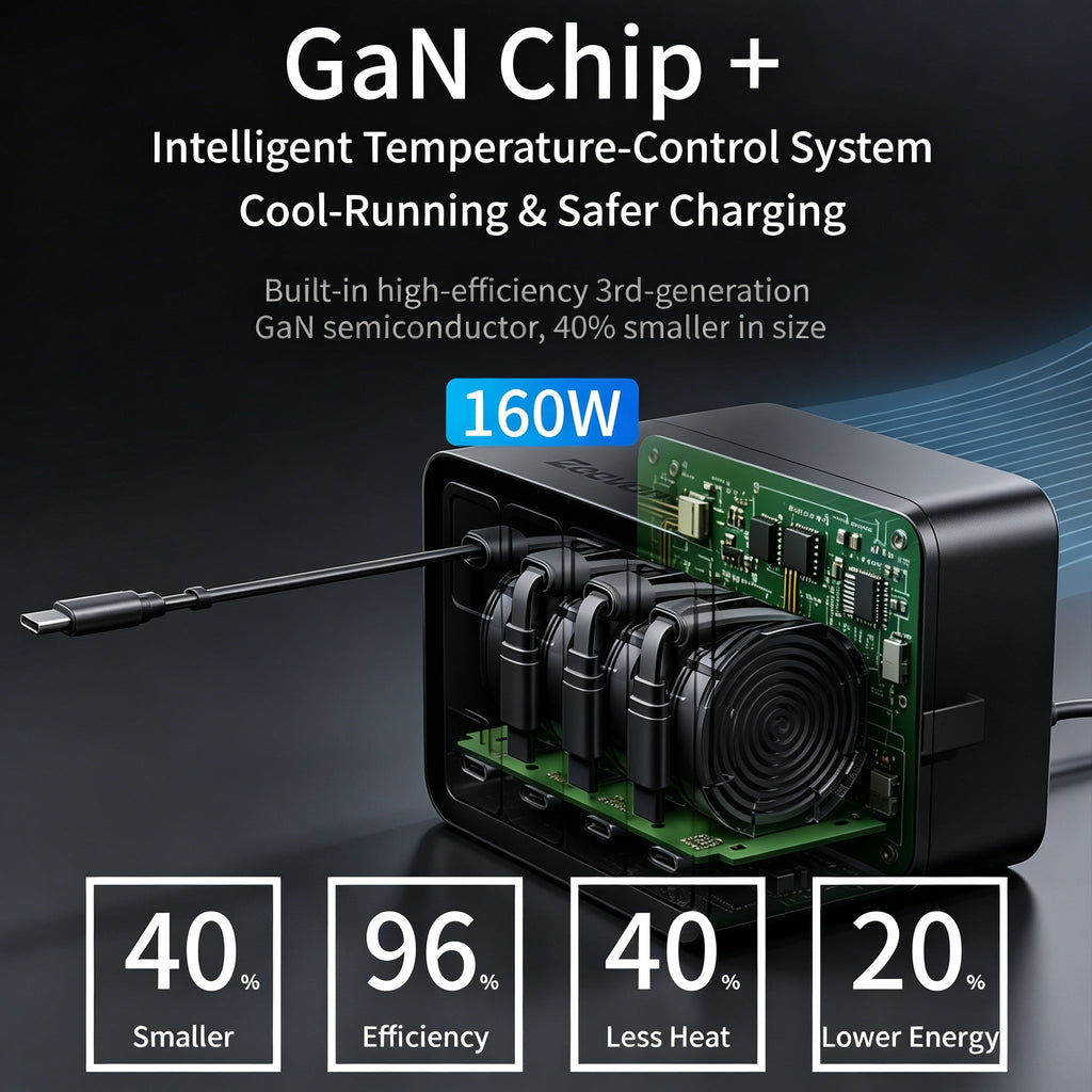 ZEEVANS F63 160W GaN Desktop Charging Station | Retractable Cables ...